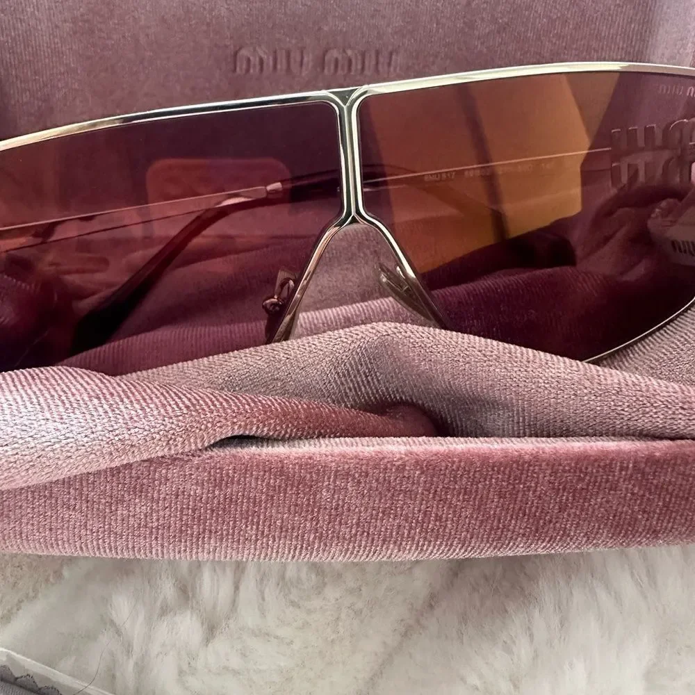 NEW RARE MIU MIU MIRRORED SHIELD SUNGLASSES